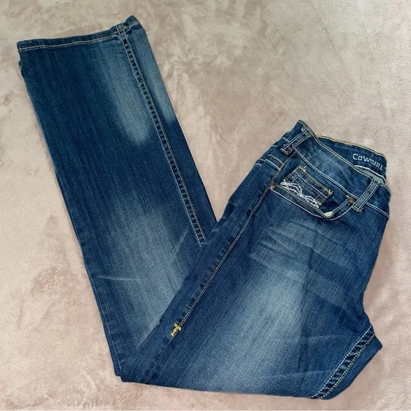 Cowgirl tuff co bootcut Jean W28/L32/1/2 - Picture 5 of 12